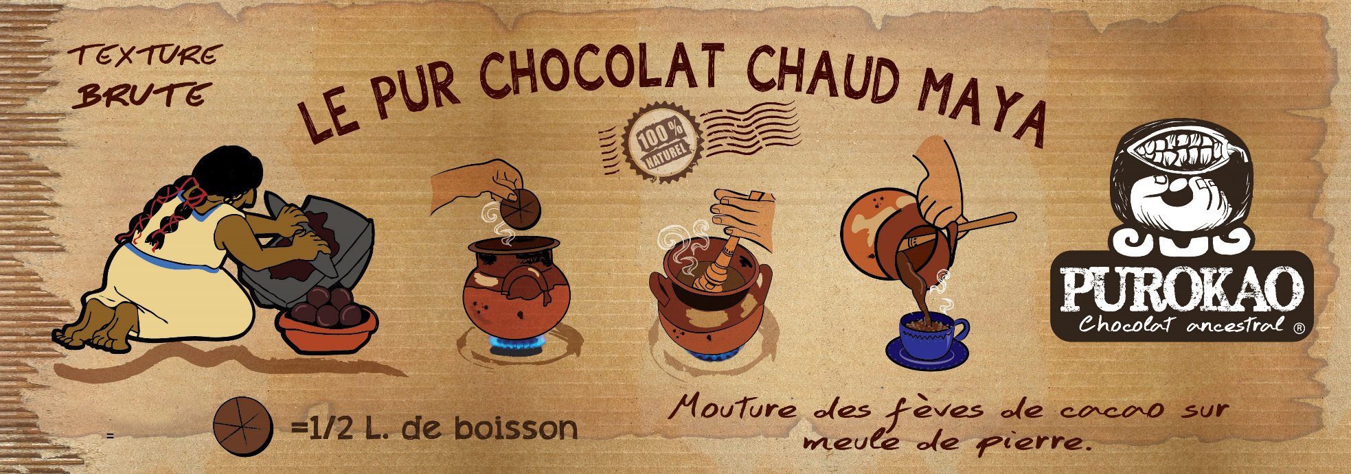 affiche chocolat chaud maya